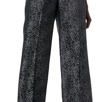 Women's  Leopard Blend Jacquard Silk Trouser, , 0